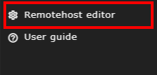 "Remotehost editor"